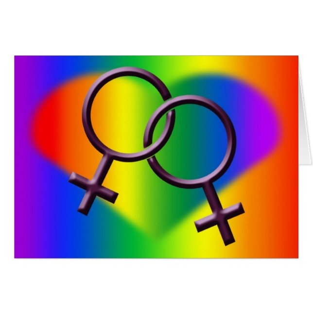 El orgullo gay de las mujeres carda tarjetas del (Anverso (Horizontal))