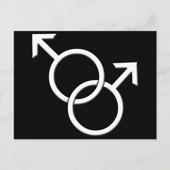 El orgullo gay de los hombres postea tarjetas de a (Anverso)