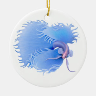 El ornamento azul de los pescados de Betta que