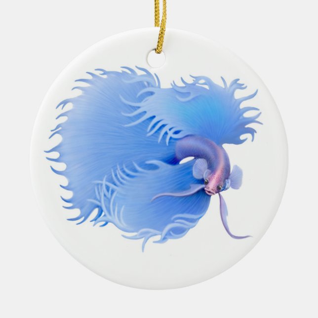 El ornamento azul de los pescados de Betta que (Frente)