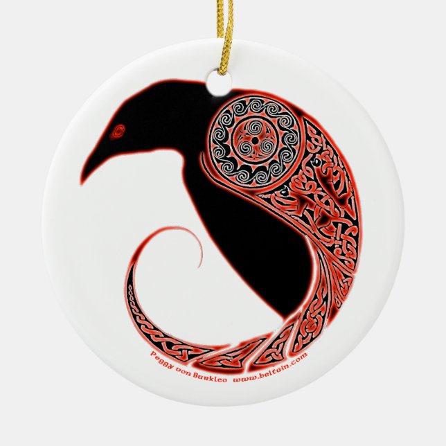 El ornamento céltico #2 del cuervo de Morrigan (Frente)