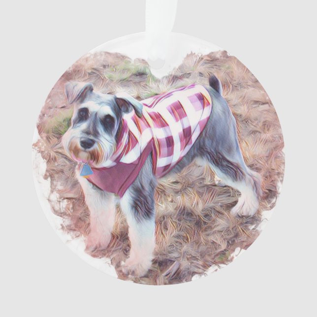 El ornamento de Hallie, mini Schauzer (Anverso)