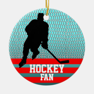 El ornamento de la fan de hockey añade la foto
