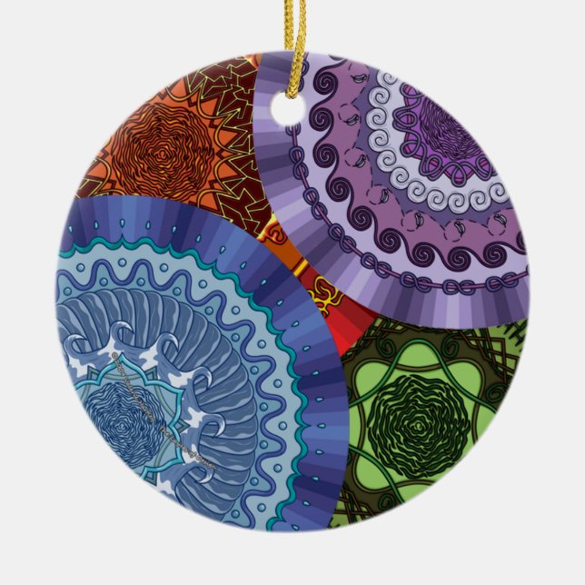 El ornamento de los elementos Mandalas (Frente)