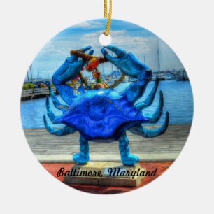 El ornamento del cangrejo azul de Maryland