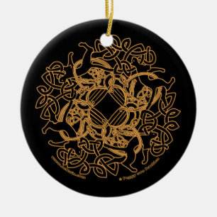 El ornamento del Celtic de los gatos de Samhain