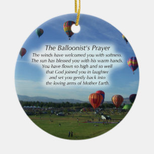 El ornamento del navidad del rezo del Balloonist