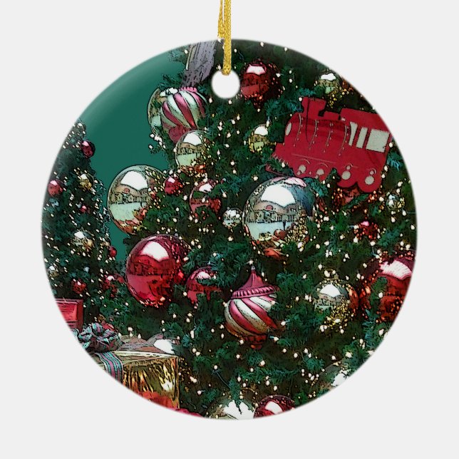 El ornamento del tren de juguetes del árbol de vac (Atrás)