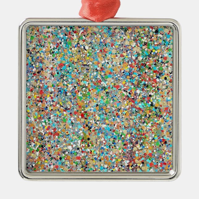 El ornamento enmarcado de Confetti (Frente)