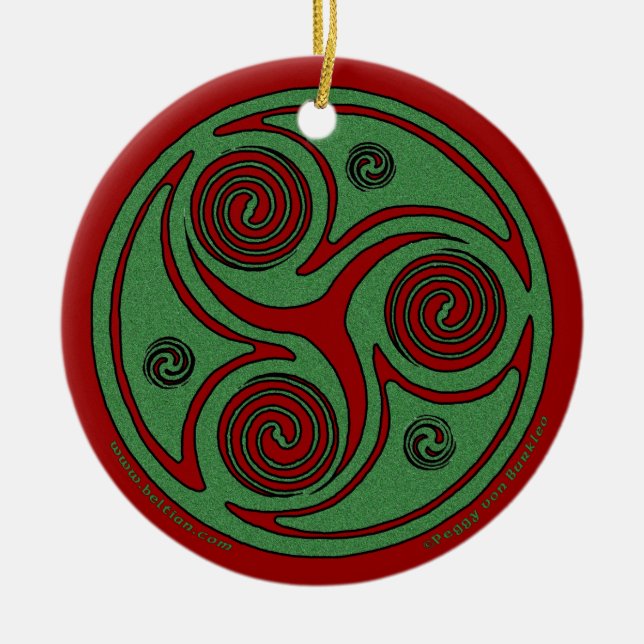 El ornamento espiral del navidad céltico (Frente)