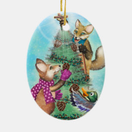 El ornamento navideño de Frieda Tails - el árbol