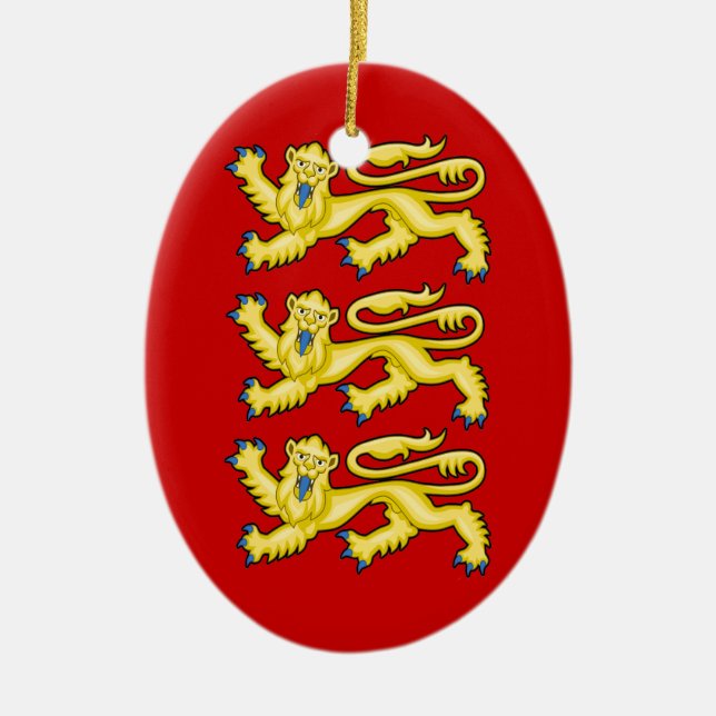 El ornamento navideño de los brazos de Inglaterra (Frente)