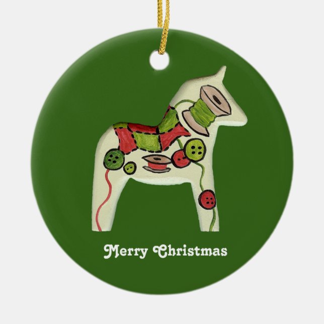 El ornamento navideño de Quilter (Frente)