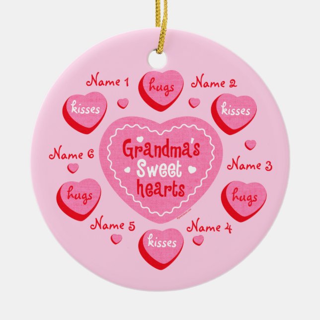 El ornamento personalizado amores de la abuela (Frente)