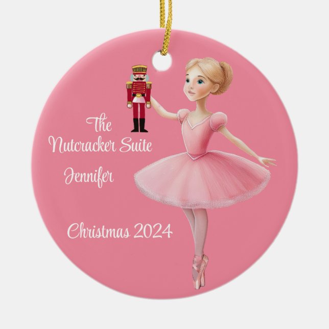 El ornamento personalizado del ballet Nutcracker S (Frente)