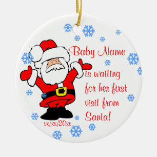 El ornamento personalizado primer navidad del beb