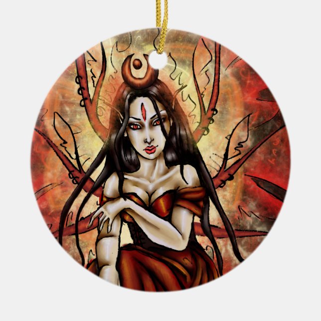 El ornamento redondo de la reina roja (Frente)