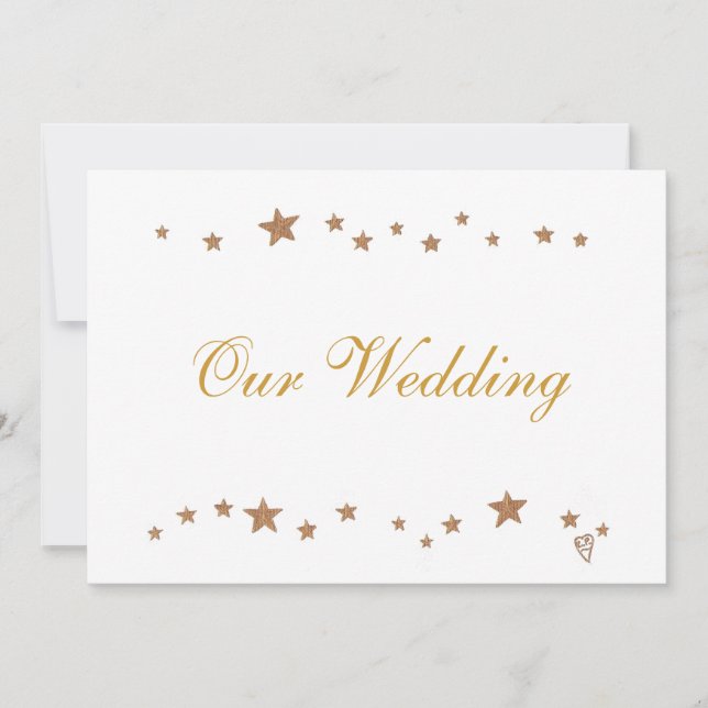 El oro animado tira nuestras invitaciones a la bod (Anverso)