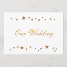 El oro animado tira nuestras invitaciones a la bod