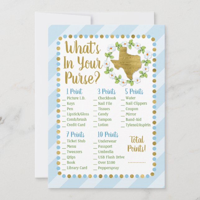 El oro azul de Texas ¿Qué hay en tu juego de ducha (Anverso)