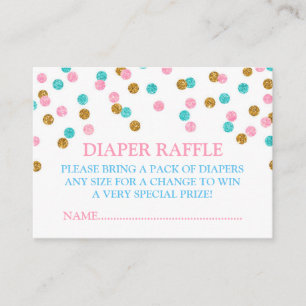 El oro azul rosado puntea la tarjeta de la rifa