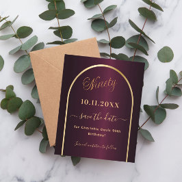 El oro de Borgoña 90 cumpleaños salva la tarjeta d