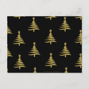 El oro de los árboles de Navidad en negro
