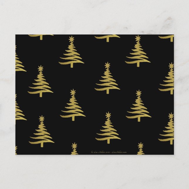 El oro de los árboles de Navidad en negro (Anverso)