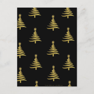 El oro de los árboles de Navidad en negro