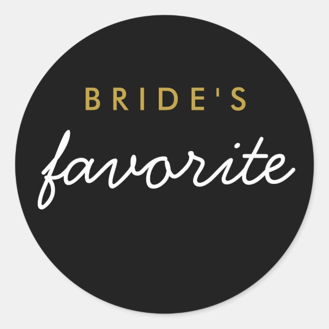 El oro negro favorito de la novia Pegatina (Anverso)