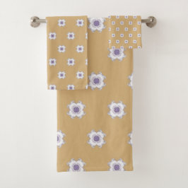 El oro púrpura enlosado Floral Aspecto Fractal Art