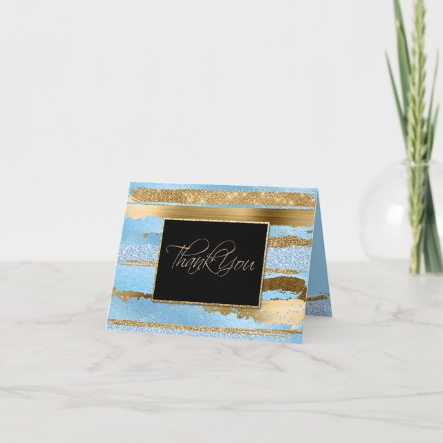 El oro y el encanto azul le agradecen tarjeta de (Anverso)