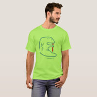 El oso azul estría la camiseta