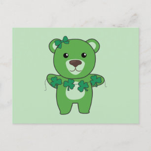 El Oso Con Shamrock Cute Animales Para La Postales