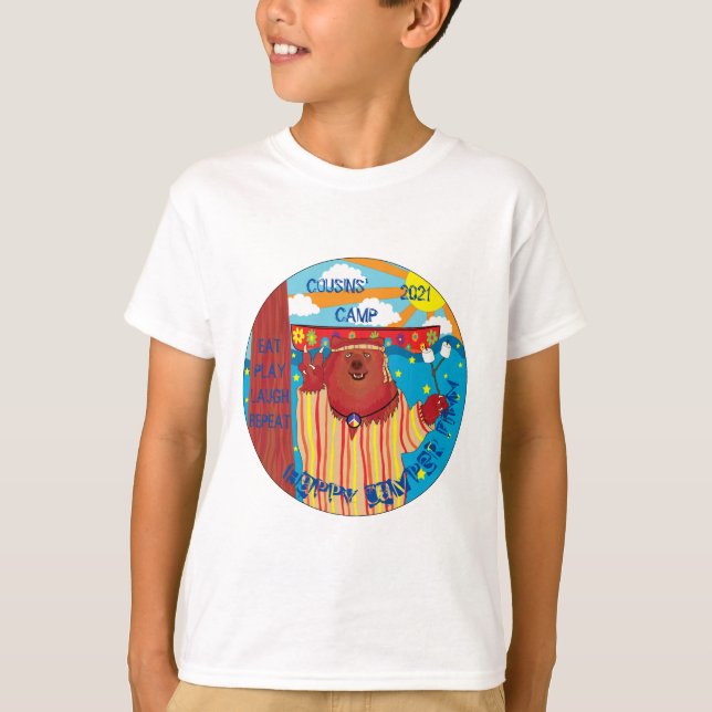 El oso de camiseta de Camp Groovy para niños es pe (Anverso)