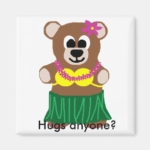 ¿El oso de Hula, abraza cualquier persona? imán