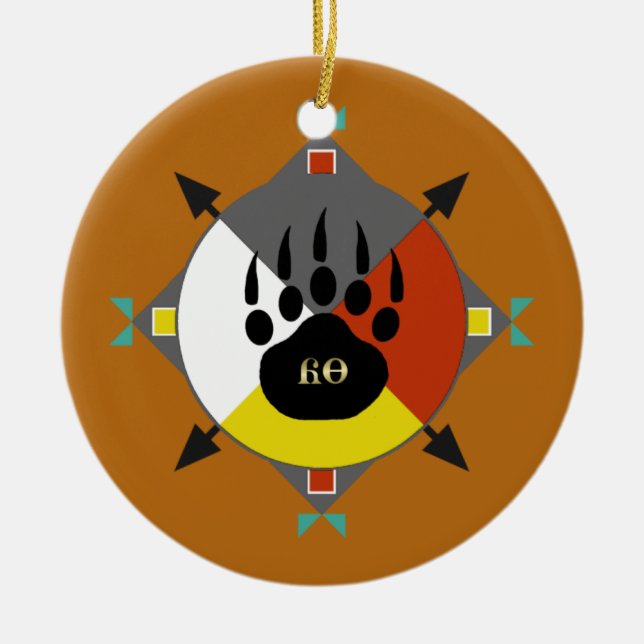 El oso es mi ornamento cherokee de Brother (Frente)