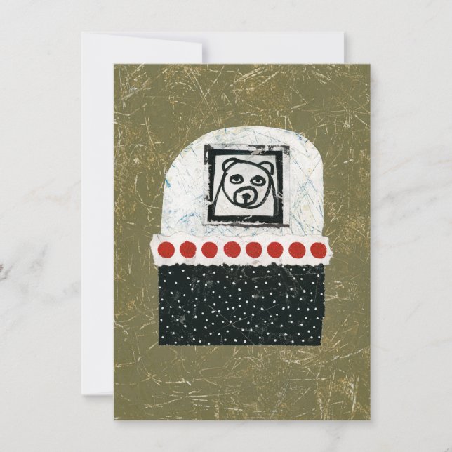 El Oso Está Cansado De La Tarjeta De Saludo (Anverso)