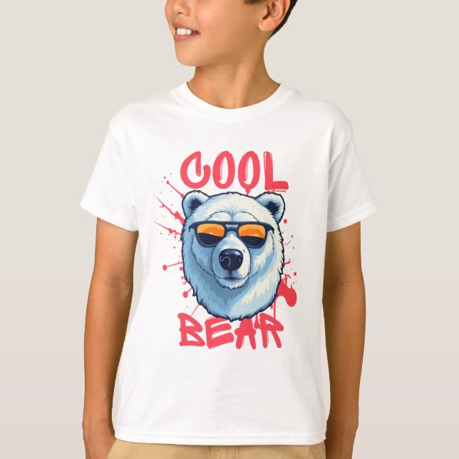 El oso fresco de la camiseta de aventura (Anverso)