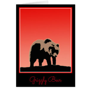 El oso pardo al atardecer - Arte de vida salvaje o