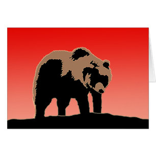El oso pardo al atardecer - Arte de vida salvaje o
