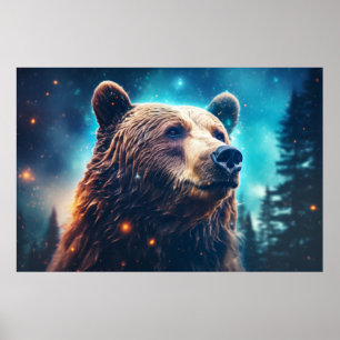 El oso pardo salvaje animal majestuoso arte salvaj