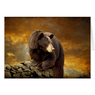 El oso pasó la montaña - tarjeta en blanco