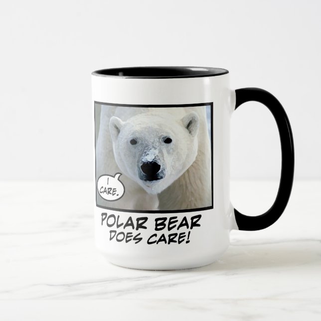 ¡El oso polar cuida! taza (Derecha)