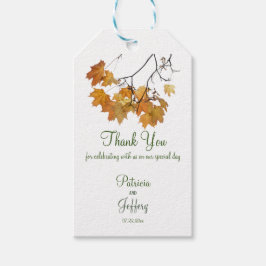 El otoño artístico deja etiquetas de regalo Boda
