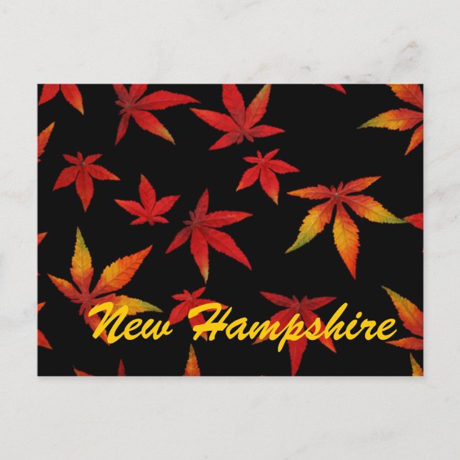 El otoño de Nuevo Hampshire deja la postal (Anverso)