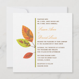El otoño deja la invitación a la boda
