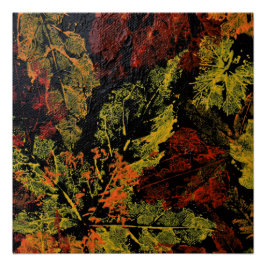 El otoño deja un Poster brillante