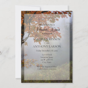 El otoño deja una invitación a un ensayo de Boda r