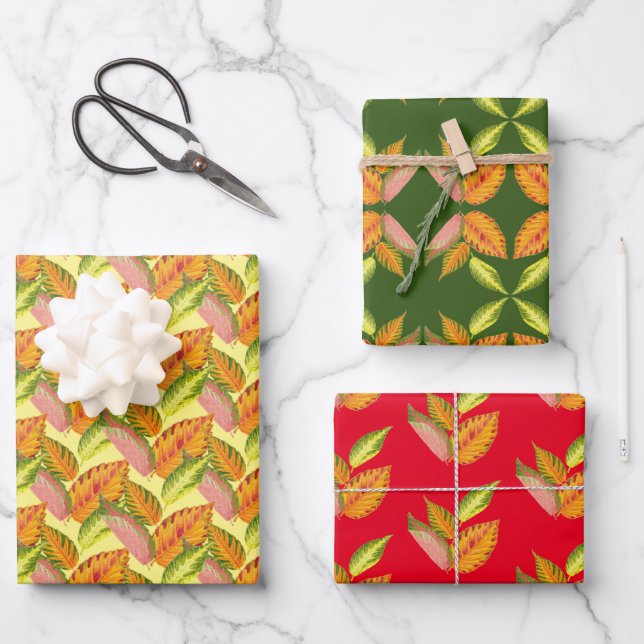 El otoño en un juego de papel de ajuste (Anverso)